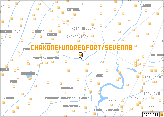 map of Chak One Hundred Forty-sevenNB