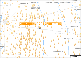 map of Chak One Hundred Forty-two