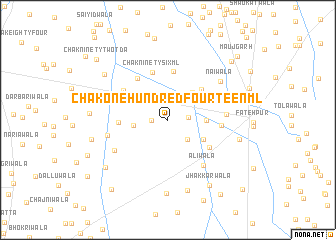 map of Chak One Hundred-fourteen ML