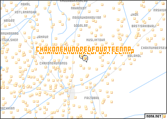 map of Chak One Hundred Fourteen NP