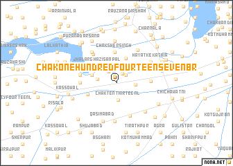 map of Chak One Hundred Fourteen-Seven BR