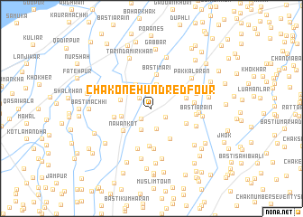 map of Chak One Hundred - four