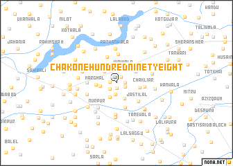 map of Chak One Hundred Ninety-eight