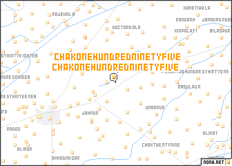 map of Chak One Hundred Ninety-five