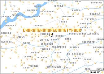 map of Chak One Hundred Ninety-four