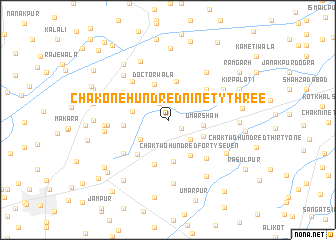 map of Chak One Hundred Ninety-three