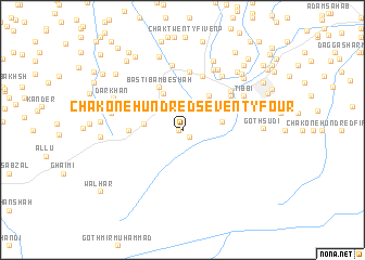 map of Chak One Hundred Seventy-four