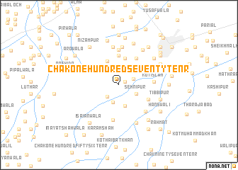 map of Chak One Hundred Seventy-Ten R