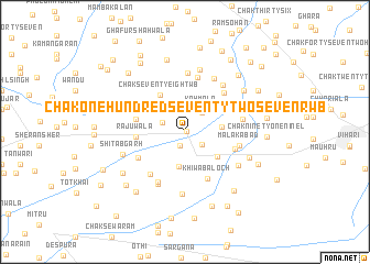 map of Chak One Hundred Seventy-two-Seven R WB