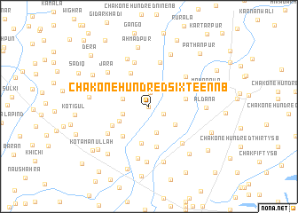 map of Chak One Hundred Sixteen NB