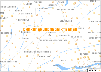 map of Chak One Hundred Sixteen SB