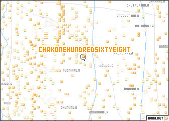 map of Chak One Hundred Sixty-eight