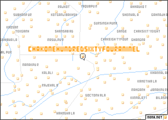 map of Chak One Hundred Sixty-four A Nine L