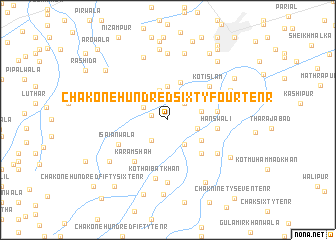 map of Chak One Hundred Sixty-four-Ten R