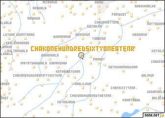 map of Chak One Hundred Sixty-one A-Ten R