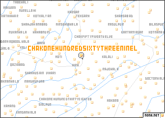 map of Chak One Hundred Sixty-three-Nine L