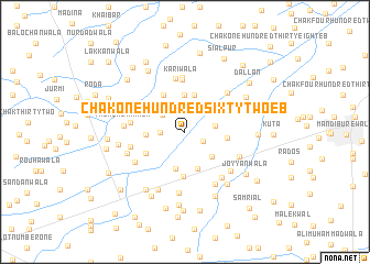 map of Chak One Hundred Sixty-two EB