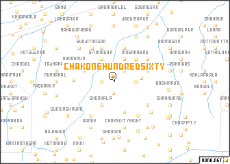 map of Chak One Hundred Sixty