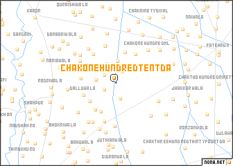 map of Chak One Hundred-ten TDA