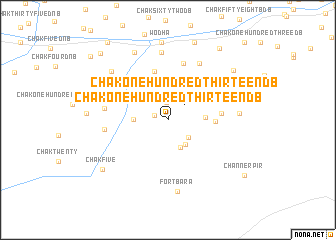 map of Chak One Hundred Thirteen DB