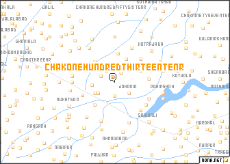 map of Chak One Hundred Thirteen-Ten R