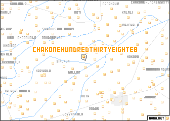 map of Chak One Hundred thirty-eight EB