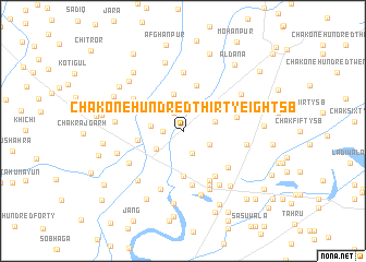 map of Chak One Hundred Thirty-eight SB