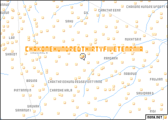 map of Chak One Hundred Thirty-five-Ten R Nia