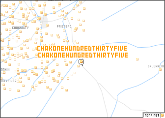 map of Chak One Hundred Thirty-five