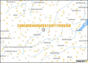 map of Chak One Hundred Thirty-nine Nia