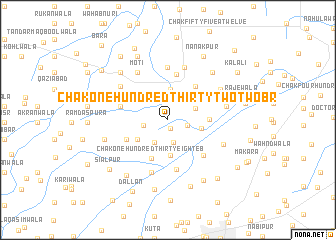 map of Chak One Hundred Thirty-two-Two BR