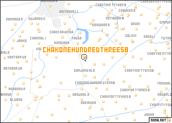 map of Chak One Hundred Three SB