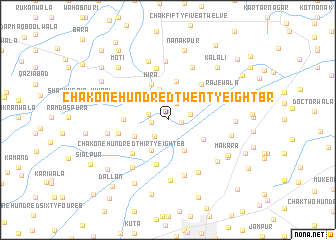 map of Chak One Hundred Twenty-eight BR