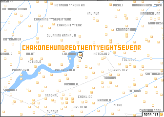map of Chak One Hundred Twenty-eight-Seven R