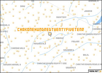 map of Chak One Hundred Twenty-five-Ten R