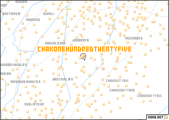 map of Chak One Hundred Twenty-five