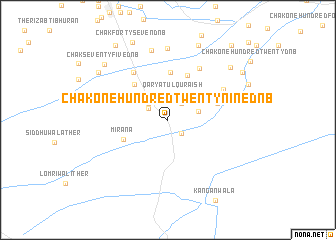 map of Chak One Hundred Twenty-nine D N B