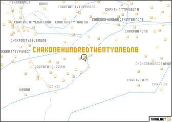 map of Chak One Hundred Twenty-one D N B