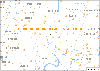 map of Chak One Hundred Twenty-seven NB