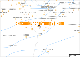 map of Chak One Hundred Twenty-six D N B