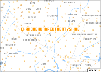 map of Chak One Hundred Twenty-six NB