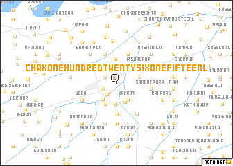 map of Chak One Hundred Twenty-six-One Fifteen L