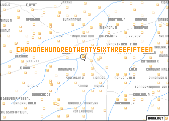 map of Chak One Hundred Twenty-six-Three Fifteen