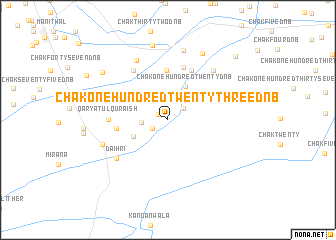 map of Chak One Hundred Twenty-three D N B