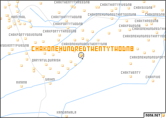 map of Chak One Hundred Twenty-two D N B