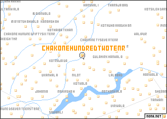 map of Chak One Hundred Two-Ten R