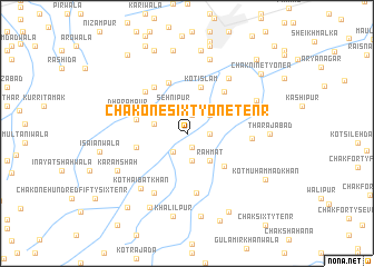 map of Chak One Sixty-one-Ten R