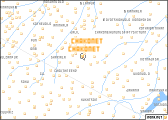 map of Chak One T