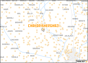 map of Chakori Sherghāzi