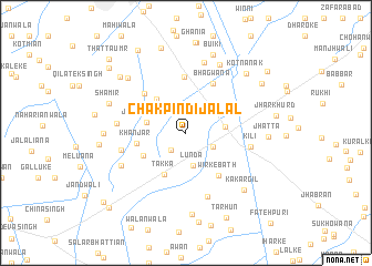 map of Chak Pindi Jalāl